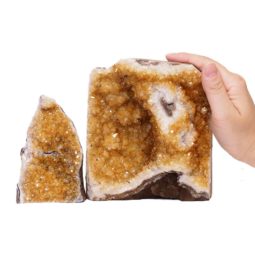 2.01kg Citrine Crystal Geode Specimen Set 2 Pieces S941 6 2.77kg Citrine Crystal Geode Specimen Set 2 Pieces S941 | Himalayan Salt Factory