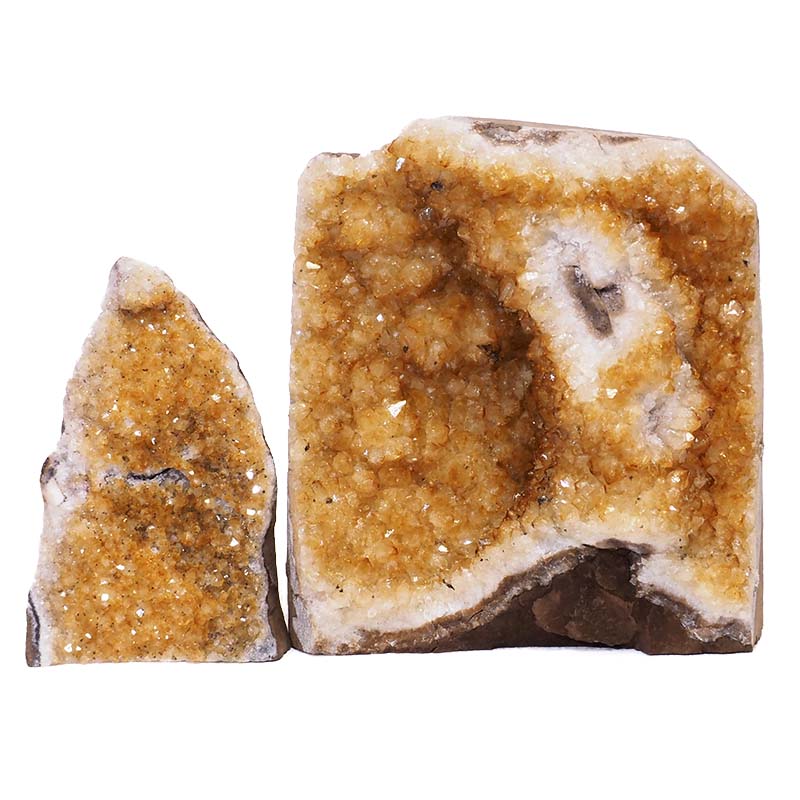 2.01kg Citrine Crystal Geode Specimen Set 2 Pieces S941 5 2.77kg Citrine Crystal Geode Specimen Set 2 Pieces S941 | Himalayan Salt Factory