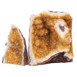 2.77kg Citrine Crystal Geode Specimen Set 2 Pieces S941 | Himalayan Salt Factory