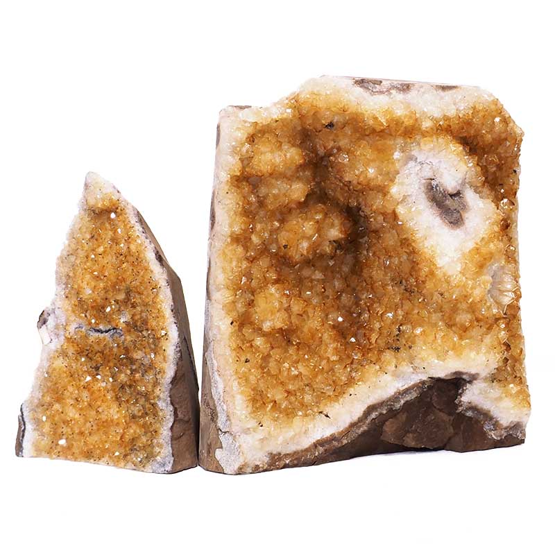 2.01kg Citrine Crystal Geode Specimen Set 2 Pieces S941 3 2.77kg Citrine Crystal Geode Specimen Set 2 Pieces S941 | Himalayan Salt Factory