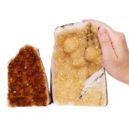 2.06kg Citrine Crystal Geode Specimen Set 2 Pieces S943 6 2.77kg Citrine Crystal Geode Specimen Set 2 Pieces S943 | Himalayan Salt Factory