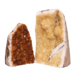2.77kg Citrine Crystal Geode Specimen Set 2 Pieces S943 | Himalayan Salt Factory