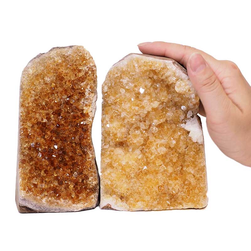 1.78kg Citrine Crystal Geode Specimen Set 2 Pieces S944 4 2.77kg Citrine Crystal Geode Specimen Set 2 Pieces S944 | Himalayan Salt Factory