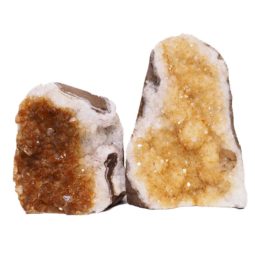 2.22kg Citrine Crystal Geode Specimen Set 2 Pieces S946 7 2.77kg Citrine Crystal Geode Specimen Set 2 Pieces S946 | Himalayan Salt Factory