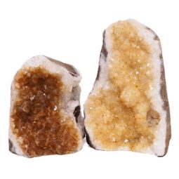 2.77kg Citrine Crystal Geode Specimen Set 2 Pieces S946 | Himalayan Salt Factory