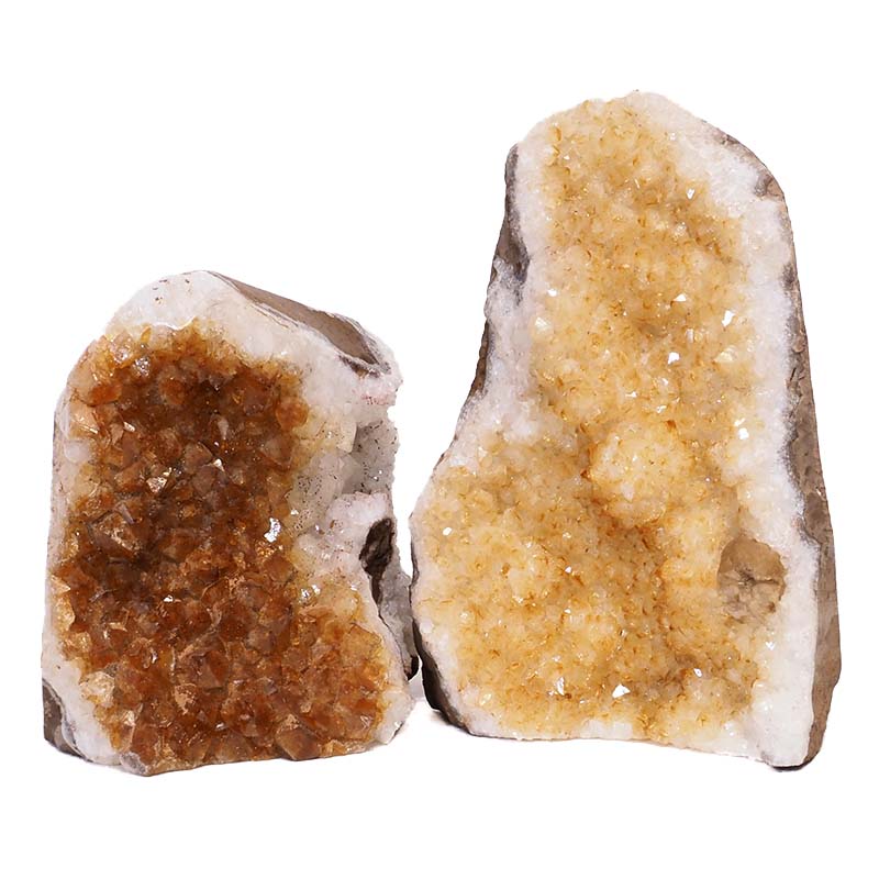 2.22kg Citrine Crystal Geode Specimen Set 2 Pieces S946 3 2.77kg Citrine Crystal Geode Specimen Set 2 Pieces S946 | Himalayan Salt Factory