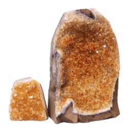 2.77kg Citrine Crystal Geode Specimen Set 2 Pieces S947 | Himalayan Salt Factory