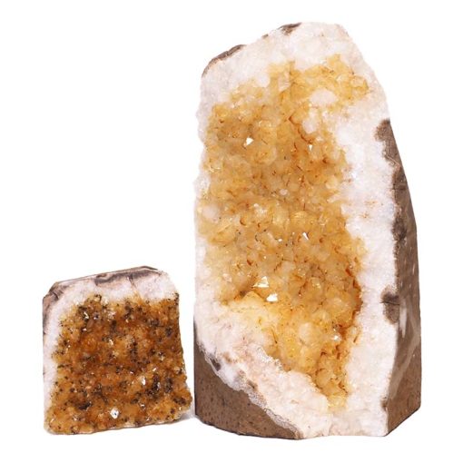 2.77kg Citrine Crystal Geode Specimen Set 2 Pieces S948 | Himalayan Salt Factory