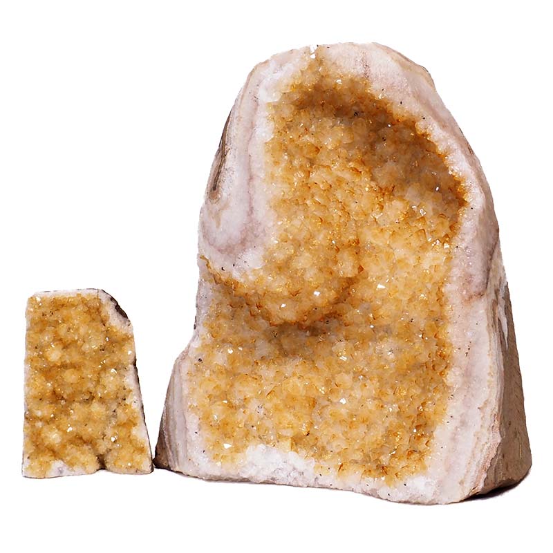 2.51kg Citrine Crystal Geode Specimen Set 2 Pieces S951 5 2.77kg Citrine Crystal Geode Specimen Set 2 Pieces S951 | Himalayan Salt Factory