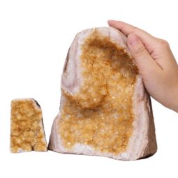 2.51kg Citrine Crystal Geode Specimen Set 2 Pieces S951 6 2.77kg Citrine Crystal Geode Specimen Set 2 Pieces S951 | Himalayan Salt Factory