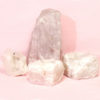 3.2kg Rose Quartz Crystal Lamp Set 4 pieces S387 | Himalayan Salt Factory