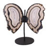 Agate Crystal Butterfly Slices on Metal Stand N360 | Himalayan Salt Factory