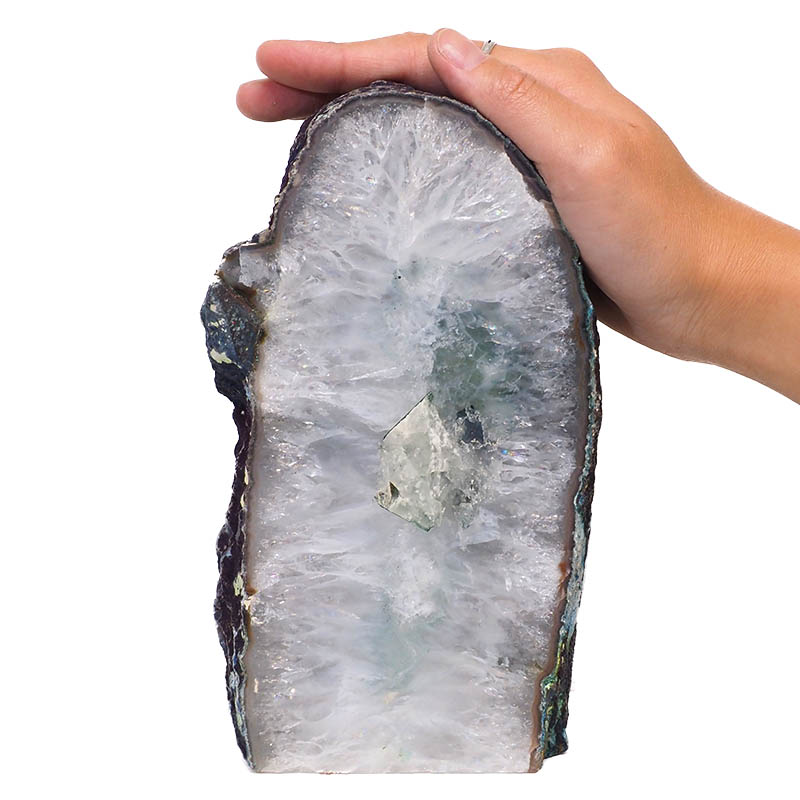 2.78kg Teal Agate Crystal Lamp N245 5 Agate Crystal Lamp N245 | Himalayan Salt Factory