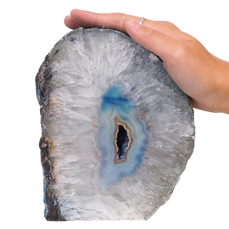 2.82kg Teal Agate Crystal Lamp N256 5 Agate Crystal Lamp N256 | Himalayan Salt Factory