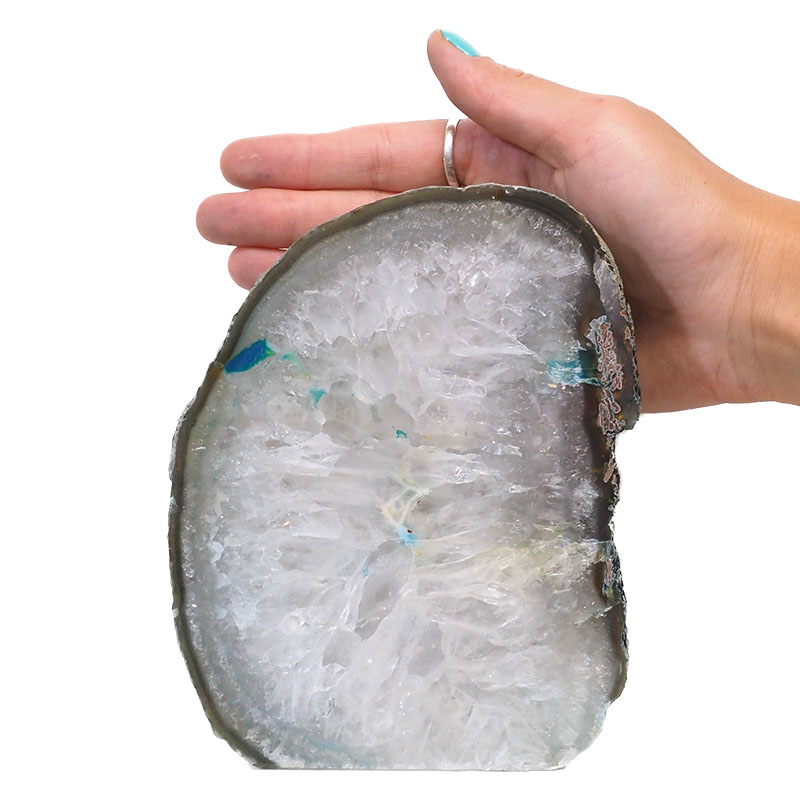 1.72kg Teal Agate Crystal Lamp N276 5 Agate Crystal Lamp N276 | Himalayan Salt Factory