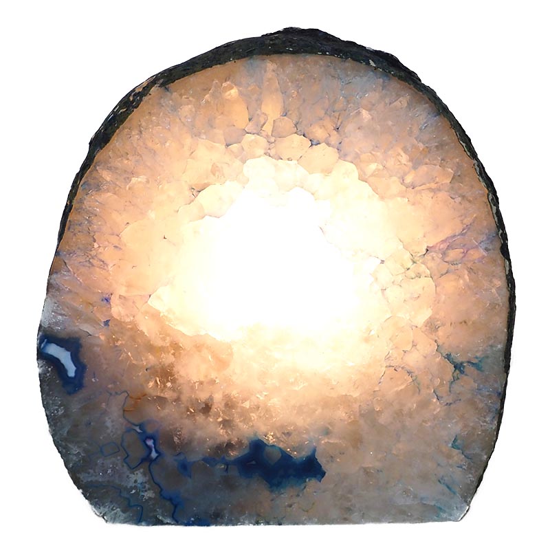 3.03kg Blue Agate Crystal Lamp N303 4 Agate Crystal Lamp N303 | Himalayan Salt Factory