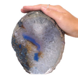2.36kg Blue Agate Crystal Lamp N305 7 Agate Crystal Lamp N305 | Himalayan Salt Factory