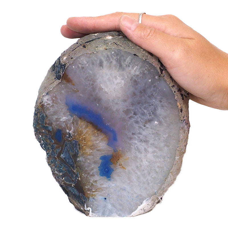 2.36kg Blue Agate Crystal Lamp N305 5 Agate Crystal Lamp N305 | Himalayan Salt Factory