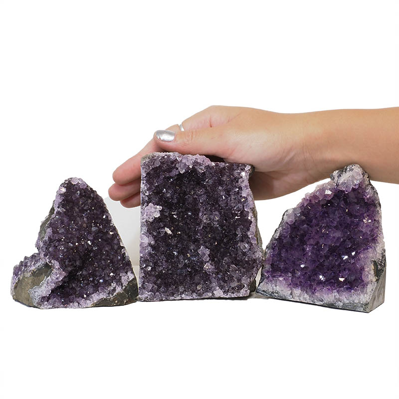 1.80kg Amethyst Crystal Geode Specimen Set 3 Pieces N145 4 Amethyst Crystal Geode Specimen Set N145 | Himalayan Salt Factory