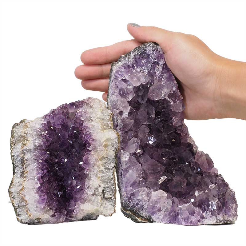 2.05kg Amethyst Crystal Geode Specimen Set 2 Pieces N150 4 Amethyst Crystal Geode Specimen Set N150 | Himalayan Salt Factory