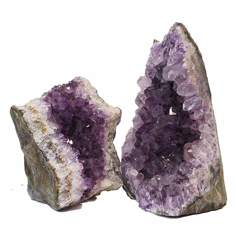 2.05kg Amethyst Crystal Geode Specimen Set 2 Pieces N150 5 Amethyst Crystal Geode Specimen Set N150 | Himalayan Salt Factory