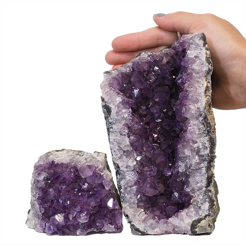 2.43kg Amethyst Crystal Geode Specimen Set 2 Pieces N152 4 Amethyst Crystal Geode Specimen Set N152 | Himalayan Salt Factory