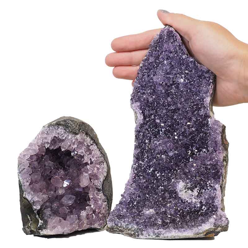2.24kg Amethyst Crystal Geode Specimen Set 2 Pieces N157 4 Amethyst Crystal Geode Specimen Set N157 | Himalayan Salt Factory