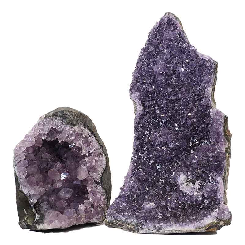 2.24kg Amethyst Crystal Geode Specimen Set 2 Pieces N157 3 Amethyst Crystal Geode Specimen Set N157 | Himalayan Salt Factory
