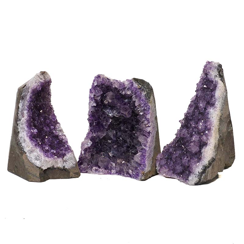 1.70kg Amethyst Crystal Geode Specimen Set 3 Pieces N162 5 Amethyst Crystal Geode Specimen Set N162 | Himalayan Salt Factory