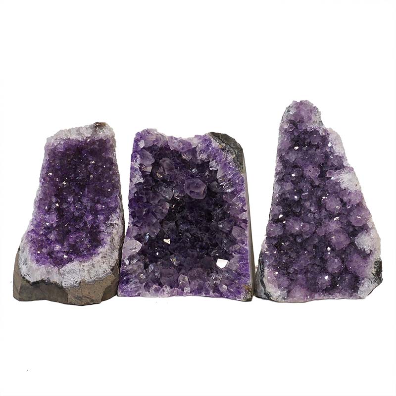 1.70kg Amethyst Crystal Geode Specimen Set 3 Pieces N162 3 Amethyst Crystal Geode Specimen Set N162 | Himalayan Salt Factory