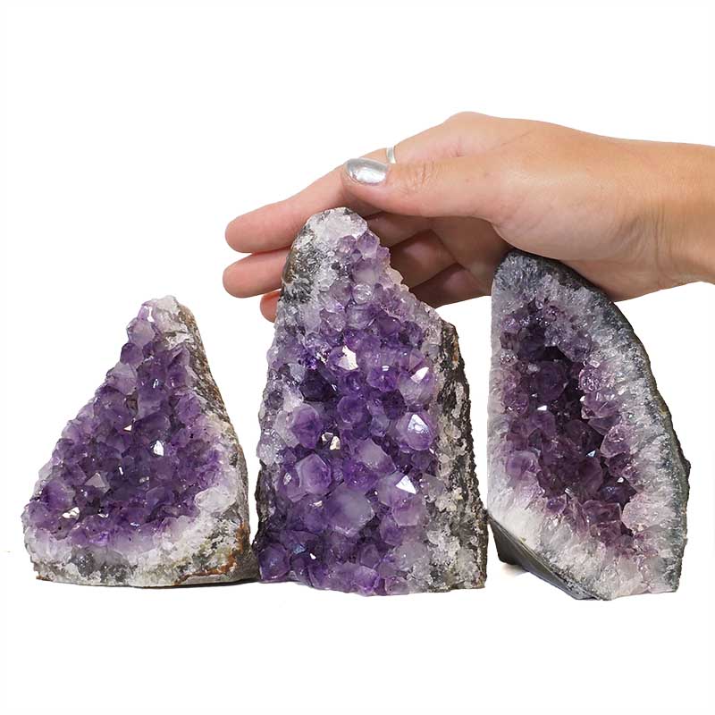 1.50kg Amethyst Crystal Geode Specimen Set 3 Pieces N164 4 Amethyst Crystal Geode Specimen Set N164 | Himalayan Salt Factory