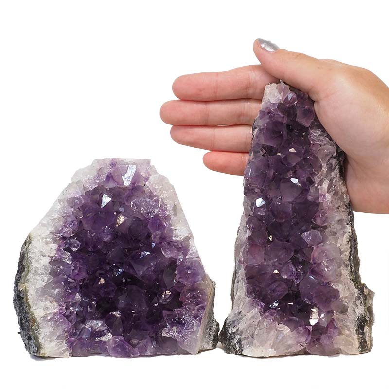 1.50kg Amethyst Crystal Geode Specimen Set 2 Pieces N165 4 Amethyst Crystal Geode Specimen Set N165 | Himalayan Salt Factory
