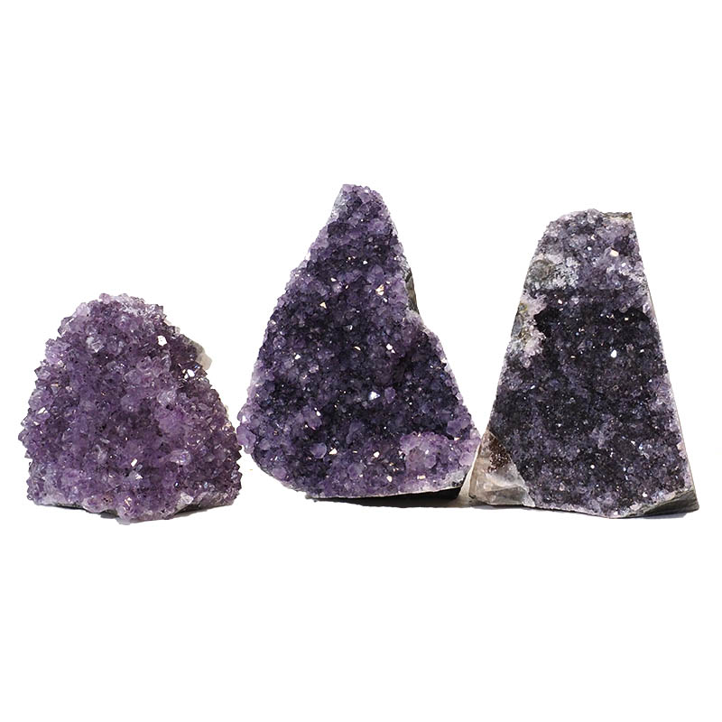 1.60kg Amethyst Crystal Geode Specimen Set 3 Pieces N167 3 Amethyst Crystal Geode Specimen Set N167 | Himalayan Salt Factory