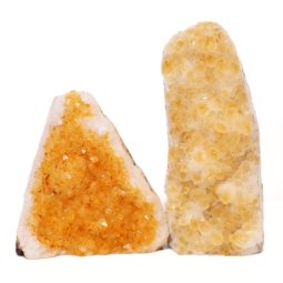 Citrine Crystal Geode Specimen Set 2 Pieces S916 | Himalayan Salt Factory