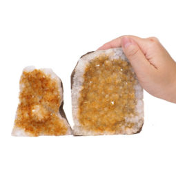 1.16kg Citrine Crystal Geode Specimen Set 2 Pieces S917 5 Citrine Crystal Geode Specimen Set 2 Pieces S917 | Himalayan Salt Factory
