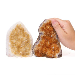 1.2kg Citrine Crystal Geode Specimen Set 2 Pieces S918 5 Citrine Crystal Geode Specimen Set 2 Pieces S918 | Himalayan Salt Factory
