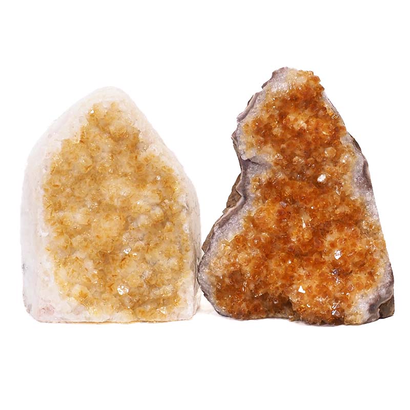 1.2kg Citrine Crystal Geode Specimen Set 2 Pieces S918 3 Citrine Crystal Geode Specimen Set 2 Pieces S918 | Himalayan Salt Factory