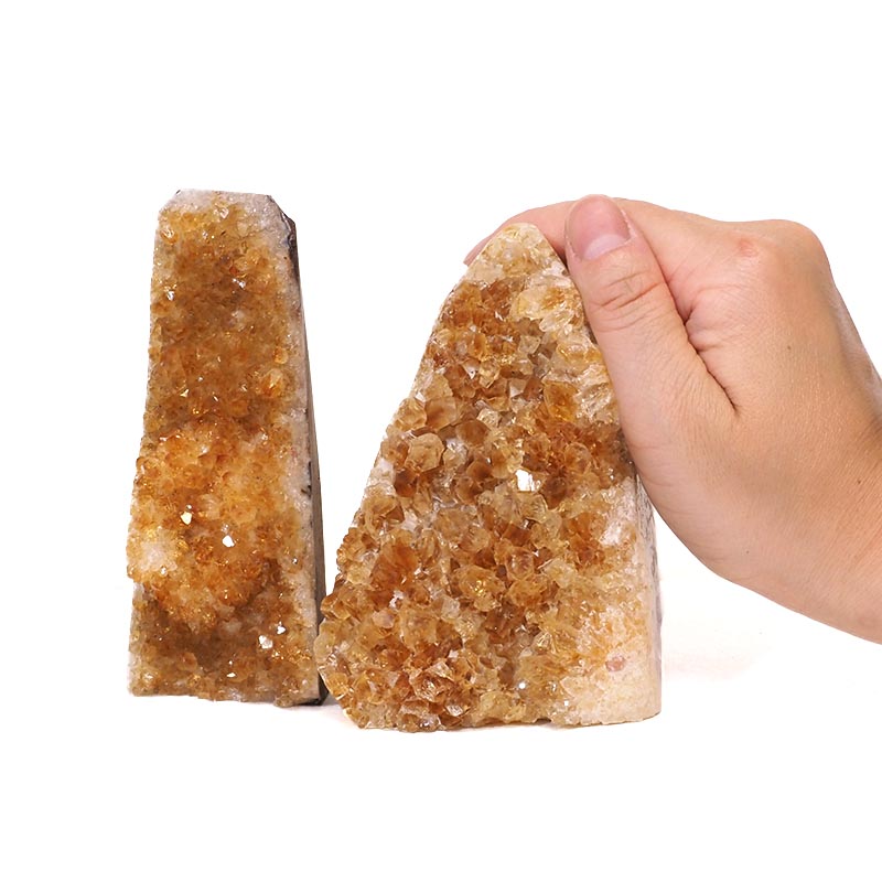 1.2kg Citrine Crystal Geode Specimen Set 2 Pieces S919 4 Citrine Crystal Geode Specimen Set 2 Pieces S919 | Himalayan Salt Factory