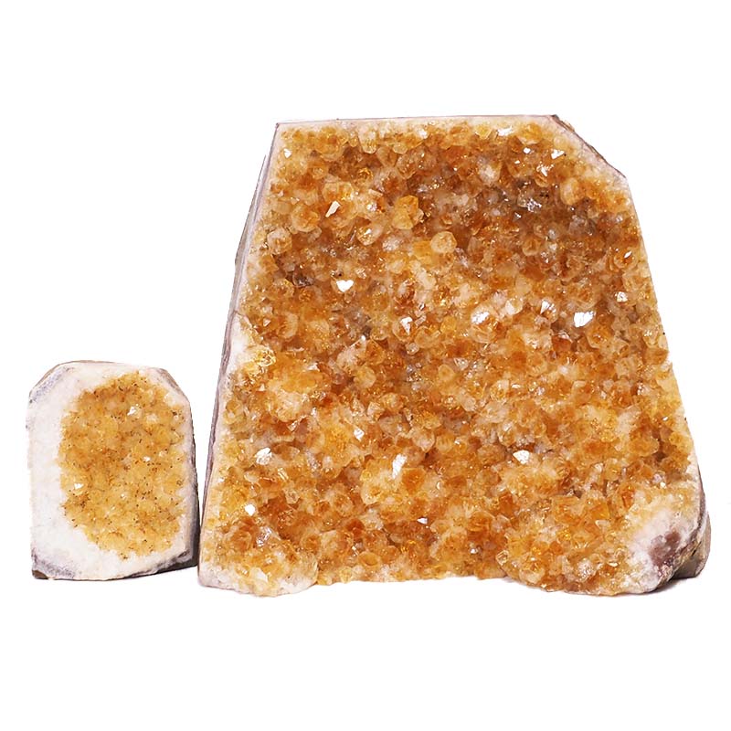 2.63kg Citrine Crystal Geode Specimen Set 2 Pieces S923 3 Citrine Crystal Geode Specimen Set 3 Pieces S923 | Himalayan Salt Factory