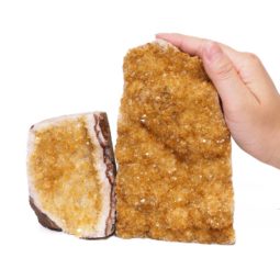 2.08kg Citrine Crystal Geode Specimen Set 2 Pieces S924 6 Citrine Crystal Geode Specimen Set 3 Pieces S924 | Himalayan Salt Factory