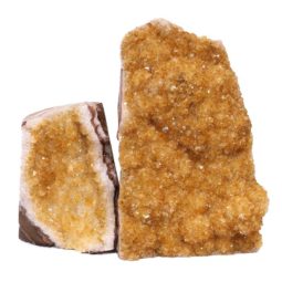 2.08kg Citrine Crystal Geode Specimen Set 2 Pieces S924 7 Citrine Crystal Geode Specimen Set 3 Pieces S924 | Himalayan Salt Factory