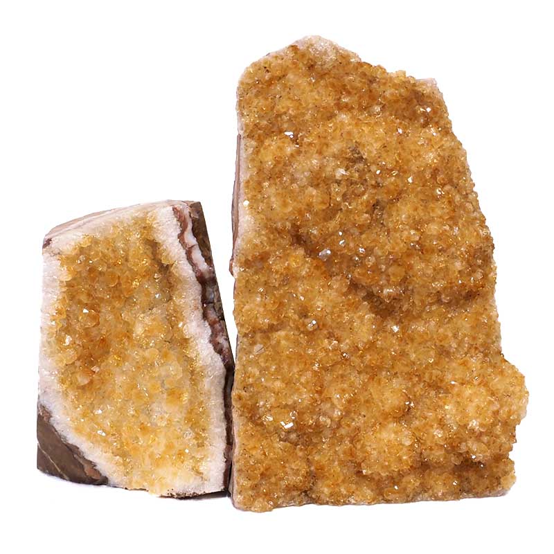 2.08kg Citrine Crystal Geode Specimen Set 2 Pieces S924 5 Citrine Crystal Geode Specimen Set 3 Pieces S924 | Himalayan Salt Factory