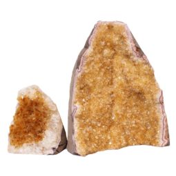 Citrine Crystal Geode Specimen Set 3 Pieces S927 | Himalayan Salt Factory