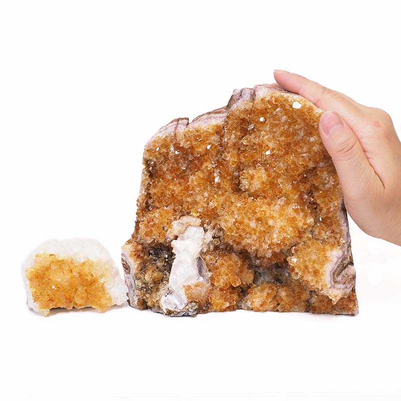 2.50kg Citrine Crystal Geode Specimen Set 2 Pieces S929 4 Citrine Crystal Geode Specimen Set 3 Pieces S929 | Himalayan Salt Factory