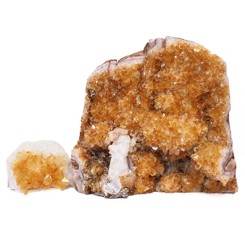 2.50kg Citrine Crystal Geode Specimen Set 2 Pieces S929 3 Citrine Crystal Geode Specimen Set 3 Pieces S929 | Himalayan Salt Factory