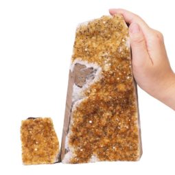 2.90kg Citrine Crystal Geode Specimen Set 2 Pieces S930 6 Citrine Crystal Geode Specimen Set 3 Pieces S930 | Himalayan Salt Factory