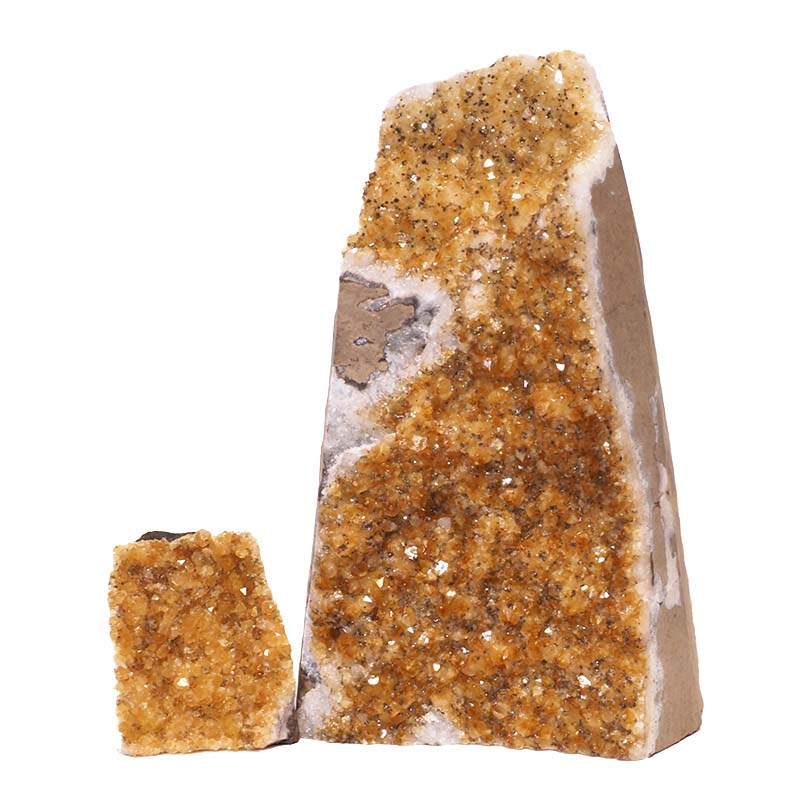 2.90kg Citrine Crystal Geode Specimen Set 2 Pieces S930 5 Citrine Crystal Geode Specimen Set 3 Pieces S930 | Himalayan Salt Factory