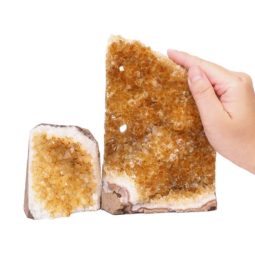 2.08kg Citrine Crystal Geode Specimen Set 2 Pieces S932 6 Citrine Crystal Geode Specimen Set 3 Pieces S932 | Himalayan Salt Factory