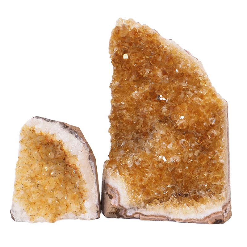 2.08kg Citrine Crystal Geode Specimen Set 2 Pieces S932 5 Citrine Crystal Geode Specimen Set 3 Pieces S932 | Himalayan Salt Factory