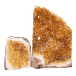Citrine Crystal Geode Specimen Set 3 Pieces S932 | Himalayan Salt Factory